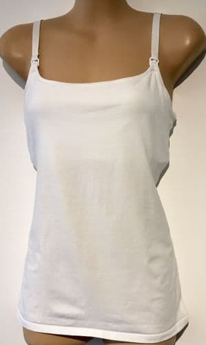 SET OF 2 H&M MAMA WHITE NURSING VEST TOPS SIZE M/12