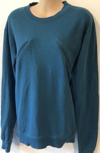 SIENNA APPAREL ORGANIC TURQUOISE NURSING SWEATSHIRT M 12/14 (1)