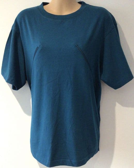SIENNA APPAREL TEAL NURSING T-SHIRT TOP NEW SIZES M & L