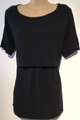 SMALLSHOW BLACK NURSING T-SHIRT TOP SIZE M/12