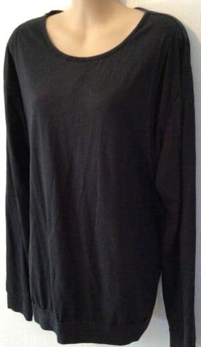 STYLISH MUM BLACK LONG SLEEVED NURSING TOP NEW SIZE 8-12