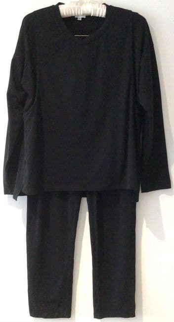 STYLISH MUM BLACK MATERNITY/NURSING PYJAMA SET LOUNGEWEAR SIZE 12