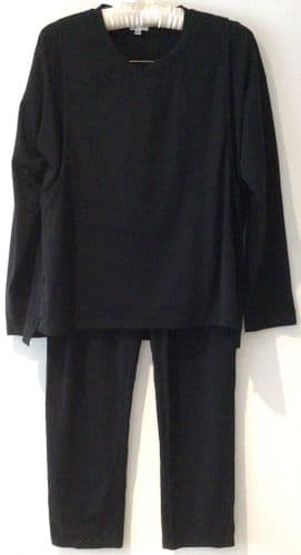 STYLISH MUM BLACK MATERNITY/NURSING PYJAMA SET LOUNGEWEAR SIZE 12