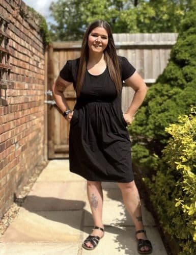 STYLISH MUM BROOKE CASUAL BLACK NURSING DRESS SIZE 12