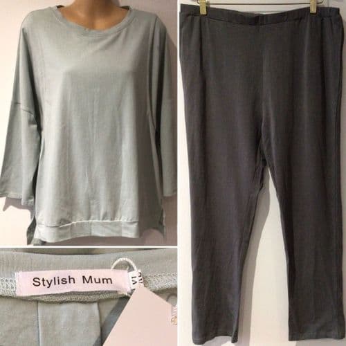 STYLISH MUM MATERNITY/NURSING PYJAMA SET LOUNGEWEAR BNWT XL 14/16
