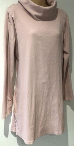 STYLISH MUM PALE PINK SHORT SLEEVED NURSING TUNIC SIZE 14