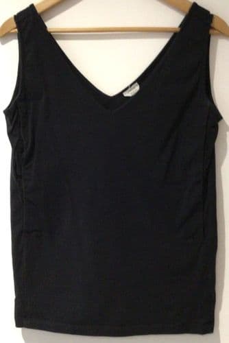 TAJINEBANANE BLACK POPPER NURSING VEST TOP SIZE M 12