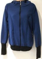 TEAL BLUE HOODED BABY WEARING CARRIER JACKET COAT SIZE L 14