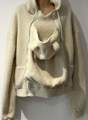 TEDDY BEAR BABY WEARING FLEECE HOODIE WITH EARS SIZE XXL 16/18