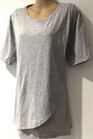 THREADBARE ASOS GREY WRAP MATERNITY/ NURSING TOP SIZE 16