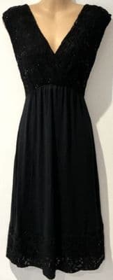 TIFFANY ROSE BLACK OCCASION WRAP MATERNITY/NURSING JERSEY DRESS SIZE 1 6/8