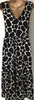 TILBEA BLACK/IVORY ZIP MATERNITY/NURSING DRESS SIZE M 10/12