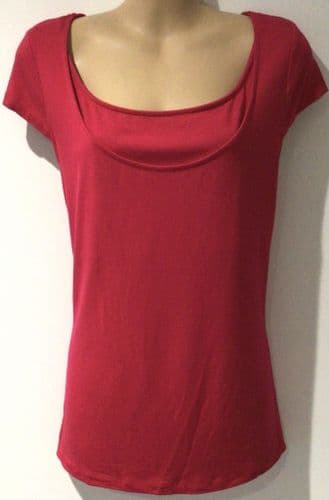 TILBEA HOT PINK BREASTFEEDING T-SHIRT TOP SIZE L 12/14