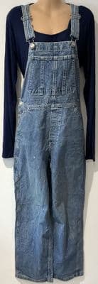 TOMMY HILFIGER BLUE DENIM DUNGAREES SIZE S 8/10