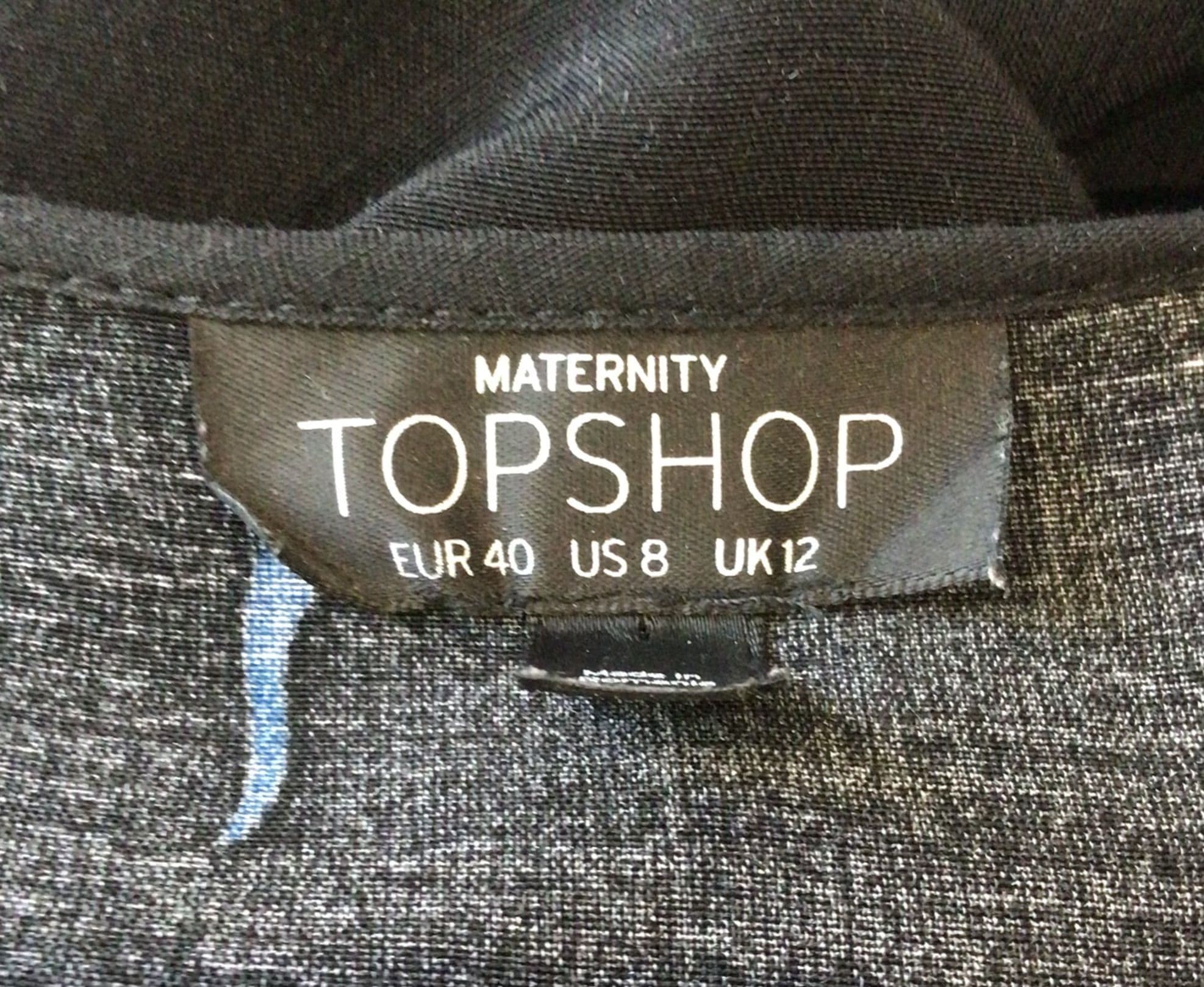 TOPSHOP MATERNITY BLACK/ORANGE FLORAL WRAP DRESS SIZE UK 12