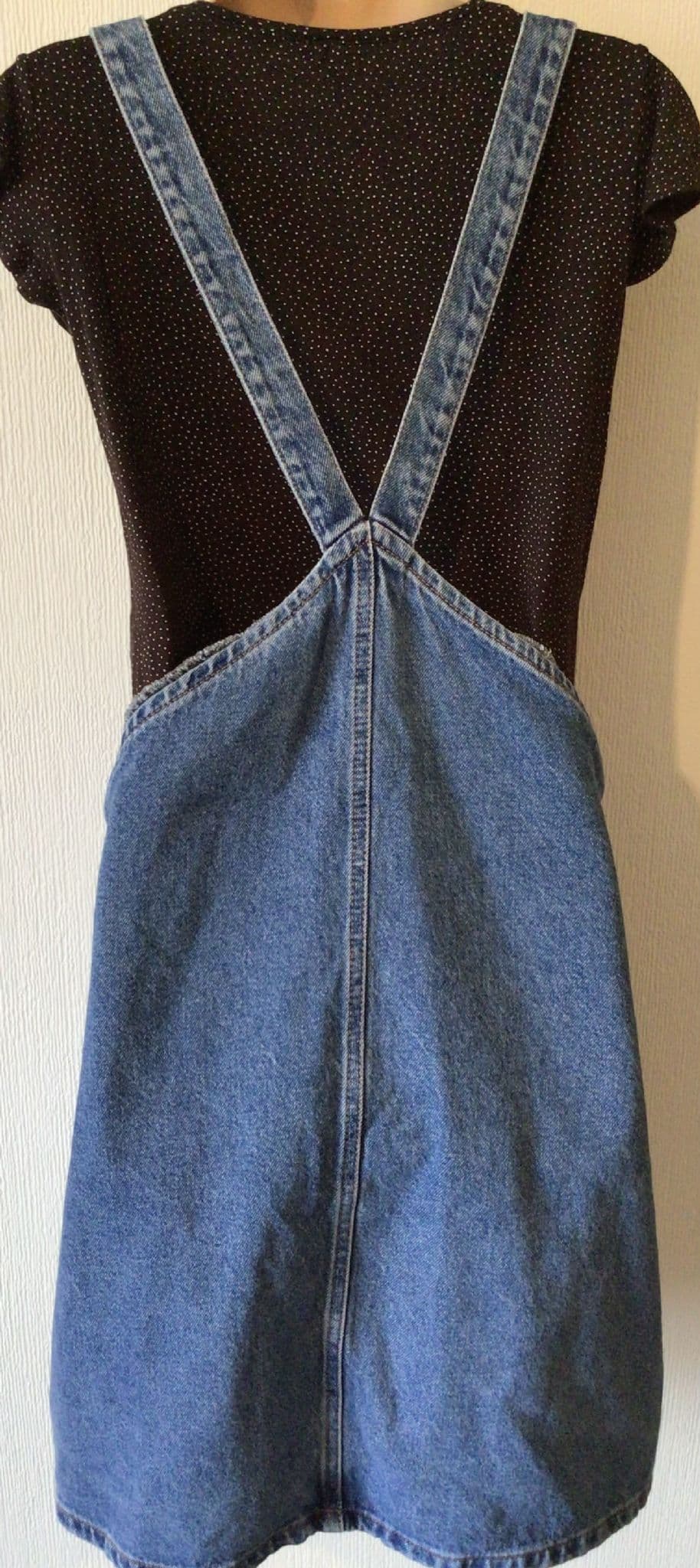 TOPSHOP MATERNITY DENIM PINAFORE DUNGAREE DRESS 14