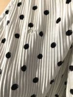 TOPSHOP WHITE PLISSE SPOTTY WRAP LONG SLEEVED DRESS SIZE 12