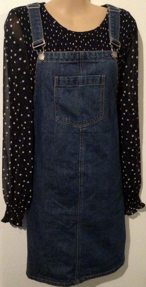 Tu denim online pinafore dress