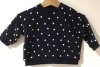 TWINNING SET NAVY SPOTTY ZIP NURSING HOODIE L 16/18 & 0-6 MONTHS