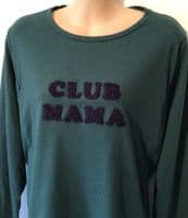 VERTBAUDET MAMA GREEN LONG SLEEVED NURSING TOP SIZE 10-12
