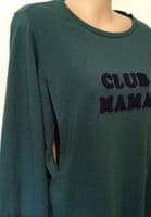 VERTBAUDET MAMA GREEN LONG SLEEVED NURSING TOP SIZE 10-12