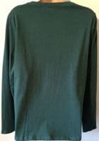 VERTBAUDET MAMA GREEN LONG SLEEVED NURSING TOP SIZE 10-12