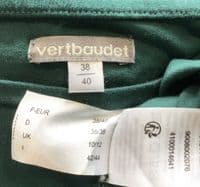 VERTBAUDET MAMA GREEN LONG SLEEVED NURSING TOP SIZE 10-12