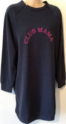 VERTBAUDET MATERNITY/NURSING NAVY SWEATER DRESS SIZE 20/22