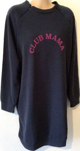 VERTBAUDET MATERNITY/NURSING NAVY SWEATER DRESS SIZE 20/22