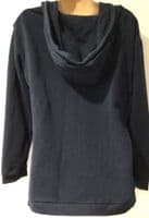 VERTBAUDET NAVY BABY WEARING ZIP HOODIE JACKET SIZE 10-12