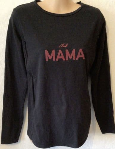 VERTBAUDET ORGANIC CHARCOAL SIDE ZIP NURSING TSHIRT TOP SIZE 6-8