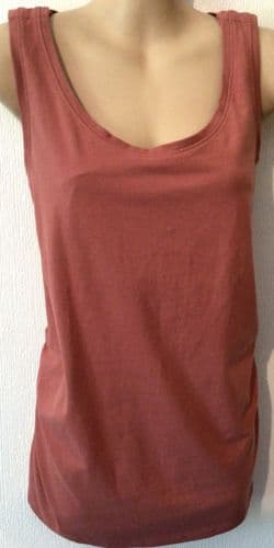 VERTBAUDET TERRACOTTA NURSING VEST TOP SIZE 10-12