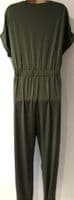 WALLIS KHAKI ZIP FRONT JUMPSUIT WITH POCKETS SIZE 14