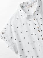 WHITE STUFF EMI COTTON EMBROIDERED STAR BUTTON BLOUSE TOP NEW SIZES 8 & 18
