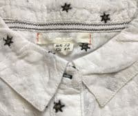 WHITE STUFF EMI COTTON EMBROIDERED STAR BUTTON BLOUSE TOP NEW SIZES 8 & 18