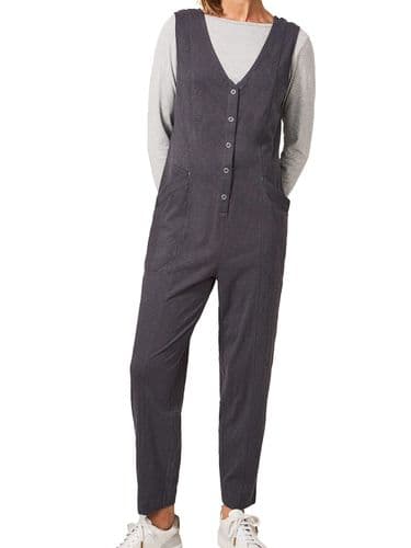 WHITE STUFF ISLA GREY POPPER FRONT JUMPSUIT NEW SIZES 6-16