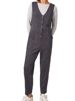WHITE STUFF ISLA GREY POPPER FRONT JUMPSUIT NEW SIZES 6 & 8