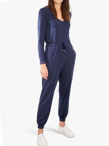 WHITE STUFF NAVY JERSEY V NECK JUMPSUIT/ONESIE NEW SIZES 8-22