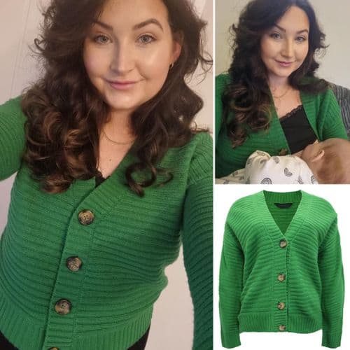 YOURS GREEN OR BLACK RIBBED CARDIGAN NEW SIZES 14-20