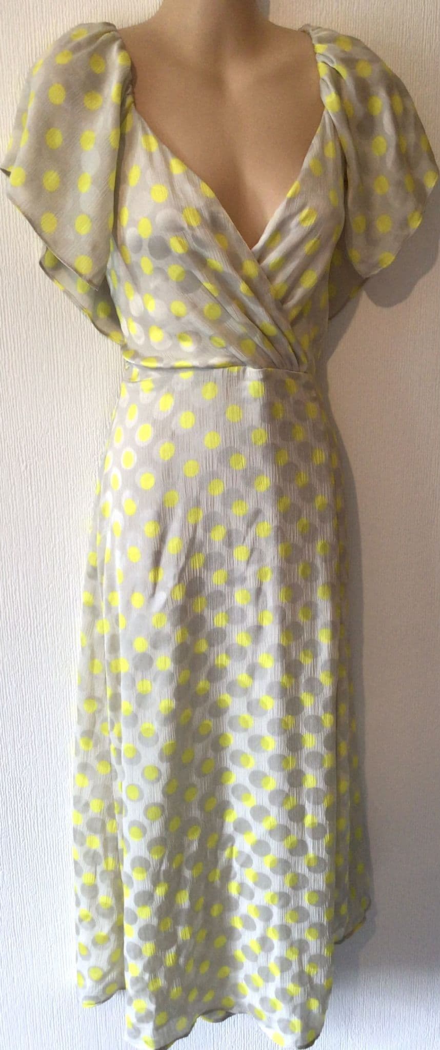 Yellow spot dress zara Clearance