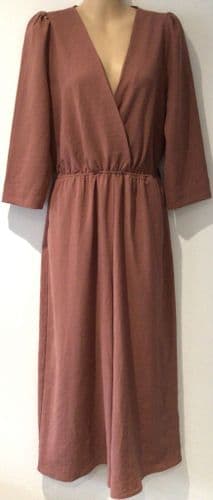 ZARA DUSKY PINK WRAP JUMPSUIT SIZE S 10