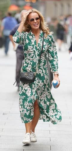 ZARA GREEN FLORAL MIDI BUTTON SHIRT DRESS SIZE XS 8