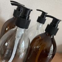 500ml Glass Bottle with Pump - Clear