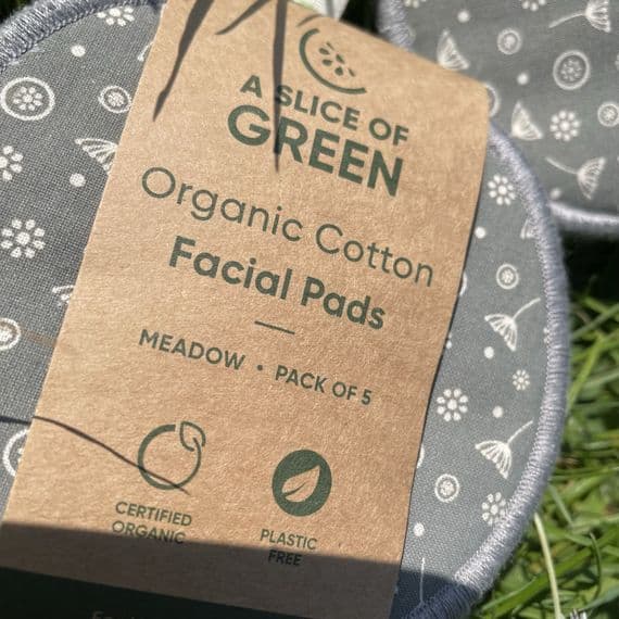 A Slice Of Green Organic Cotton Face Pads/Make Up Wipes