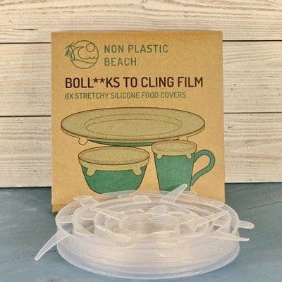 Boll**cks To Clingfilm Silicone Bowl Covers - Non Plastic Beach