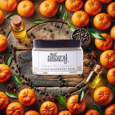 Clean Deodorant Balm - Citrus & Black Pepper - The Natural Deodorant Co