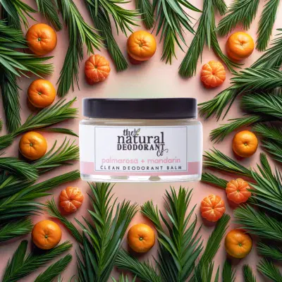 Clean Deodorant Balm - Palmarosa & Mandarin - The Natural Deodorant Co