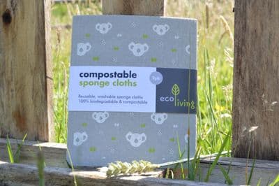Eco Living 2 pack of Compostable Sponge Cleaning Cloths - Wildlife Rescue