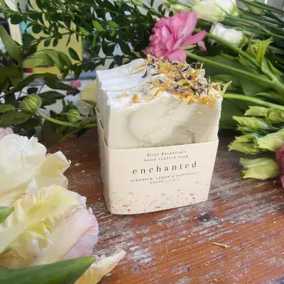Enchanted Soap - Geranium, Lemon & Patchouli - Bliss Botanicals