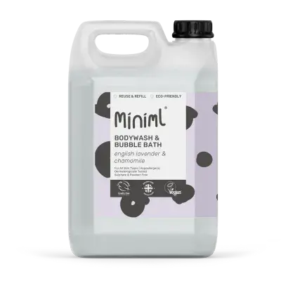 Miniml English Lavender & Chamomile Bodywash & Bubble Bath - Closed Loop Bottle